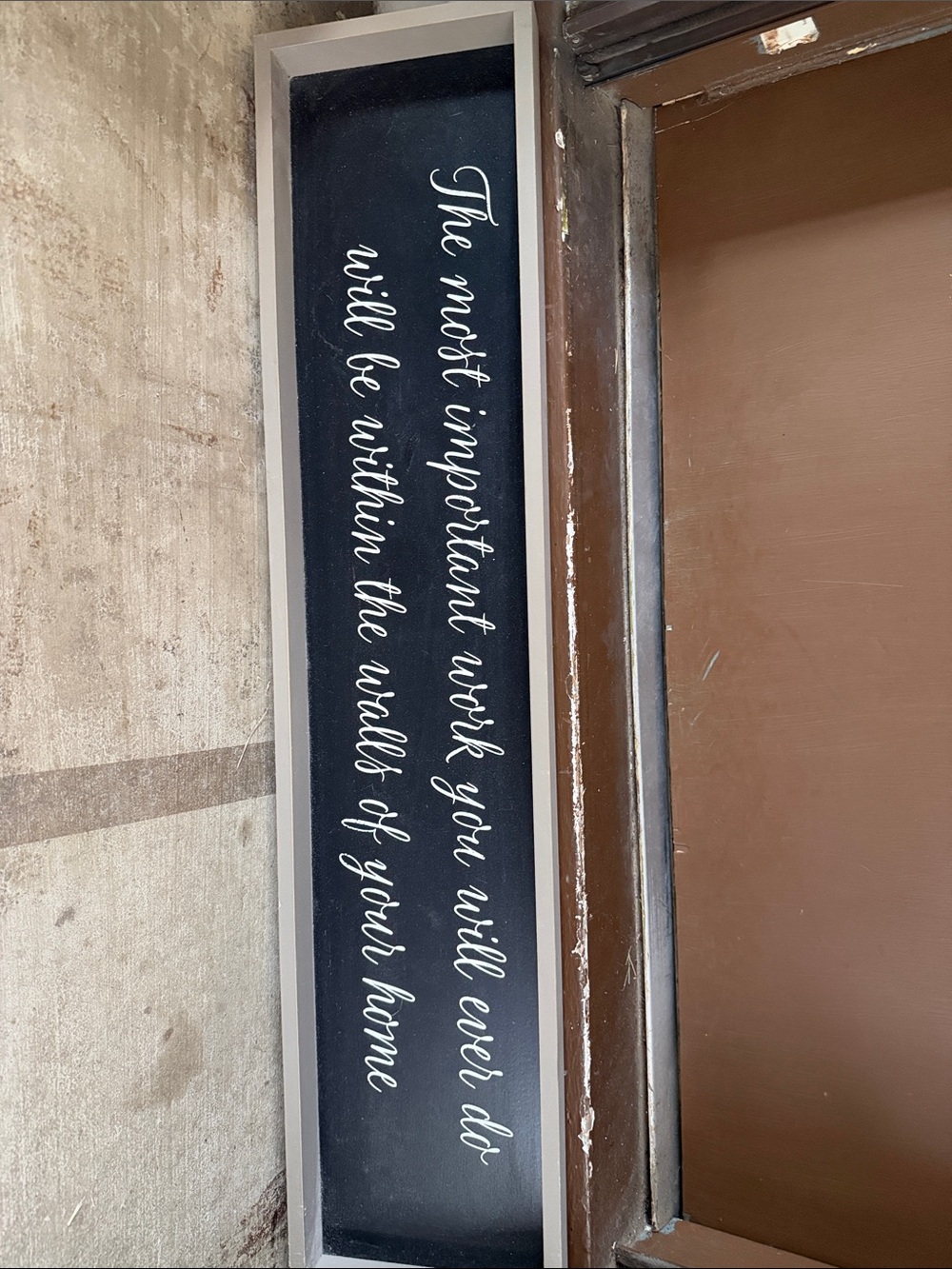 Hobby Lobby Black Wall Sign with White Script Quote - Picture 2 of 2